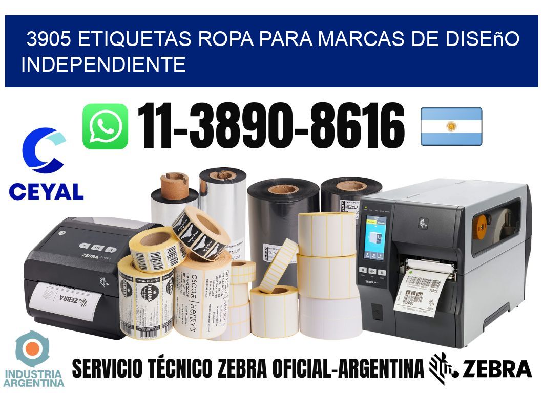 3905 Etiquetas ropa para marcas de diseño independiente
