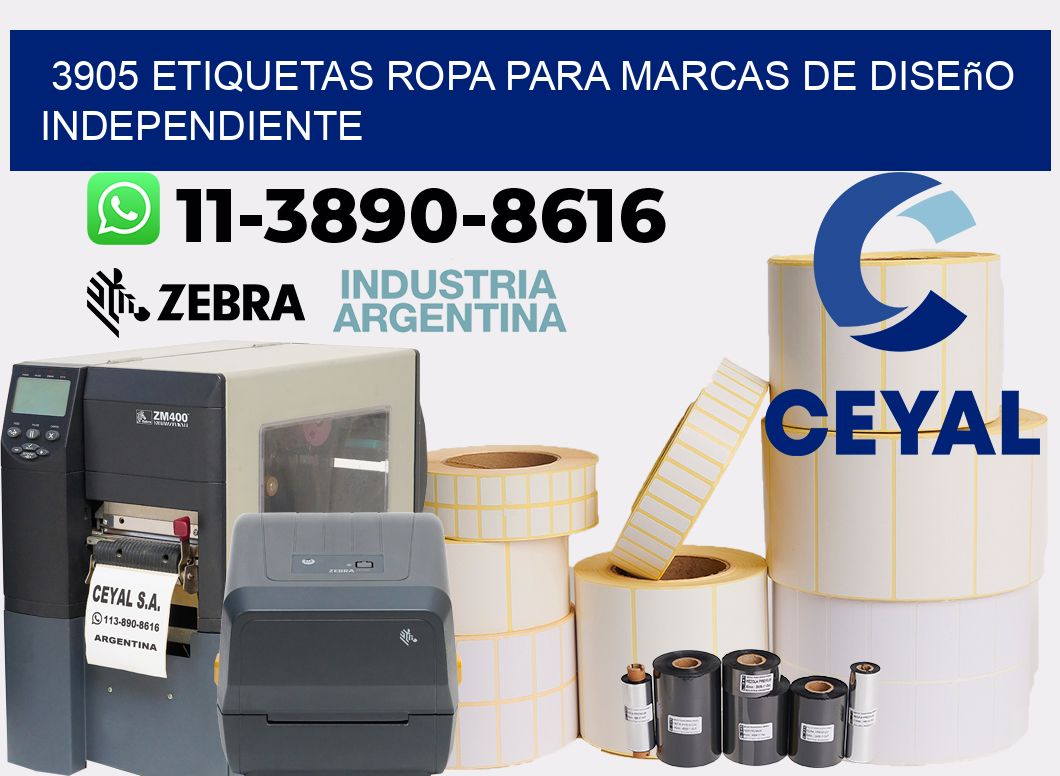 3905 Etiquetas ropa para marcas de diseño independiente