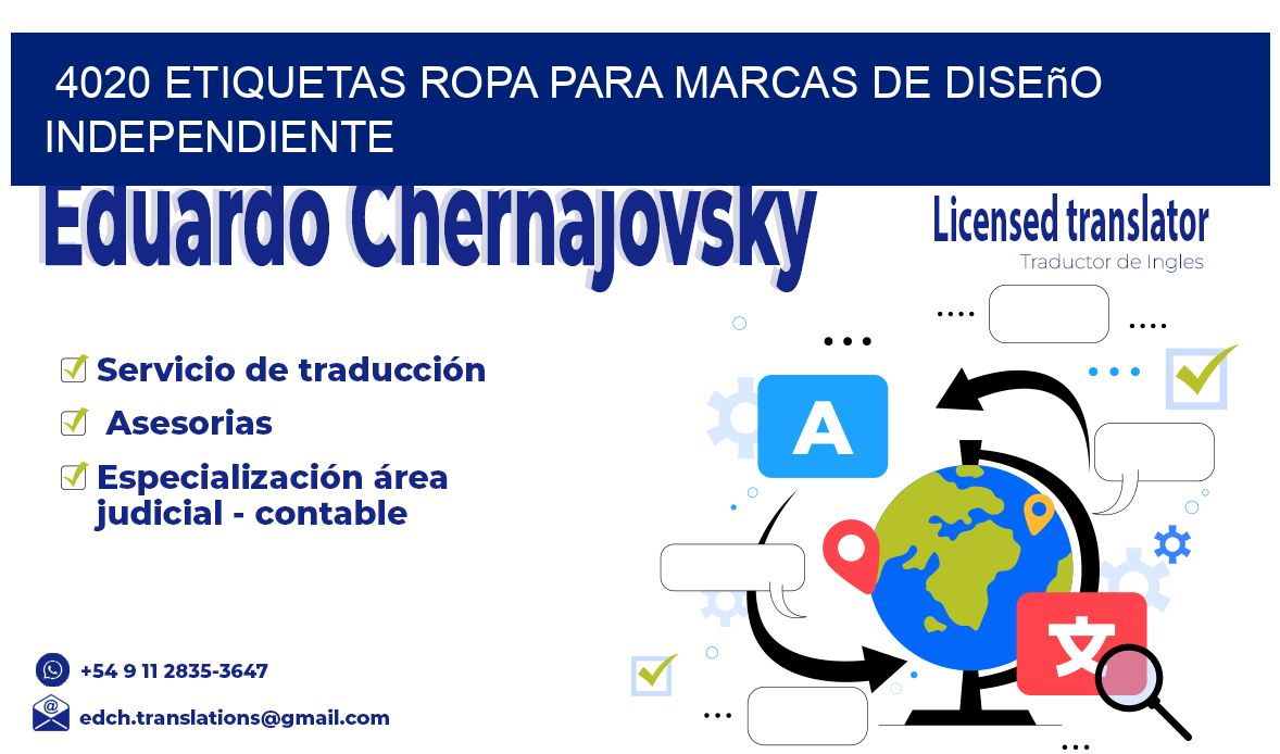 4020 Etiquetas ropa para marcas de diseño independiente