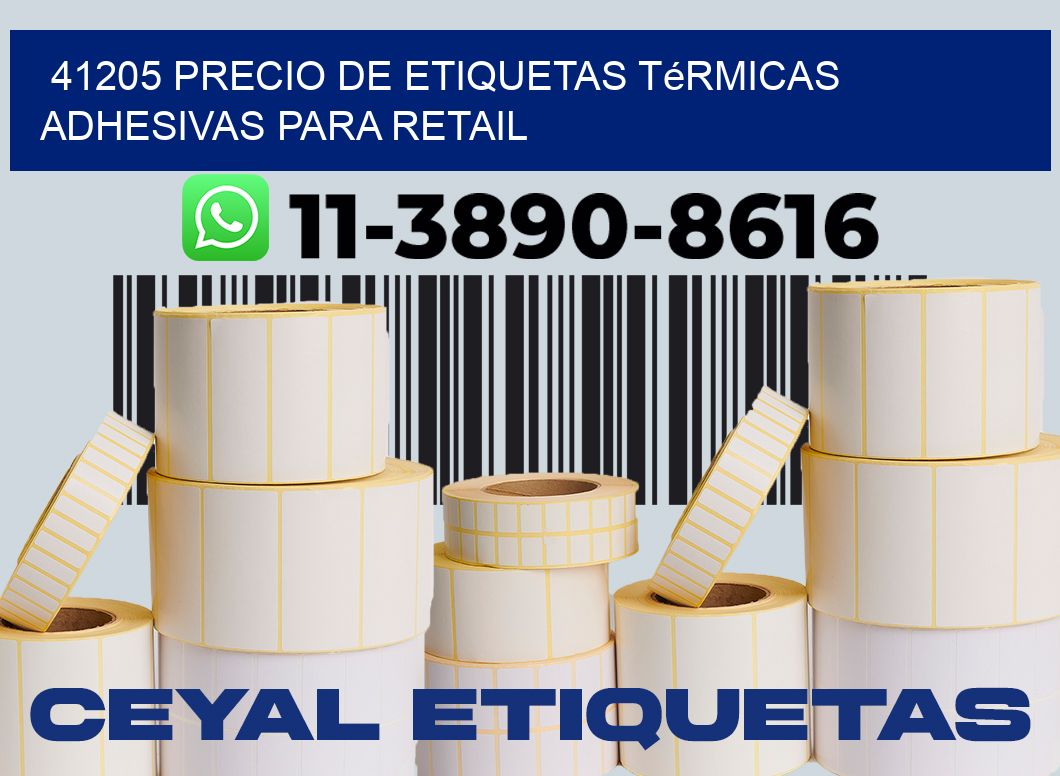 41205 precio de etiquetas térmicas adhesivas para retail