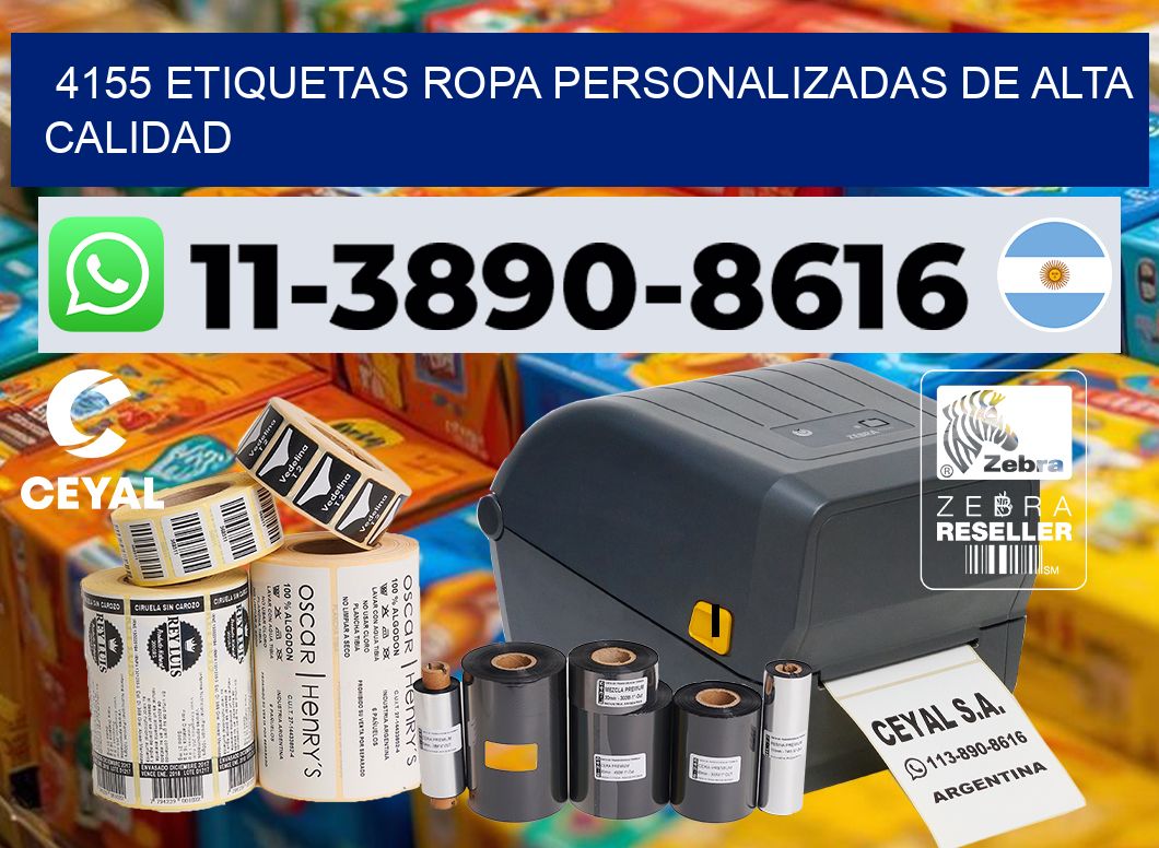 4155 Etiquetas ropa personalizadas de alta calidad