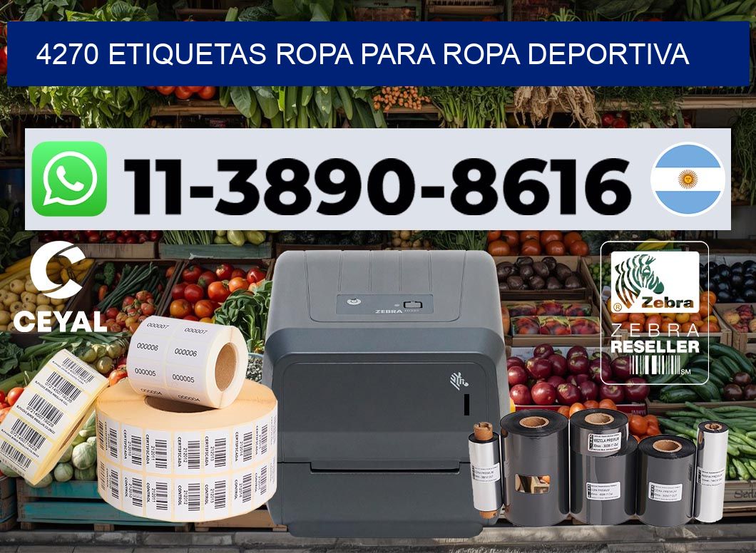 4270 Etiquetas ropa para ropa deportiva