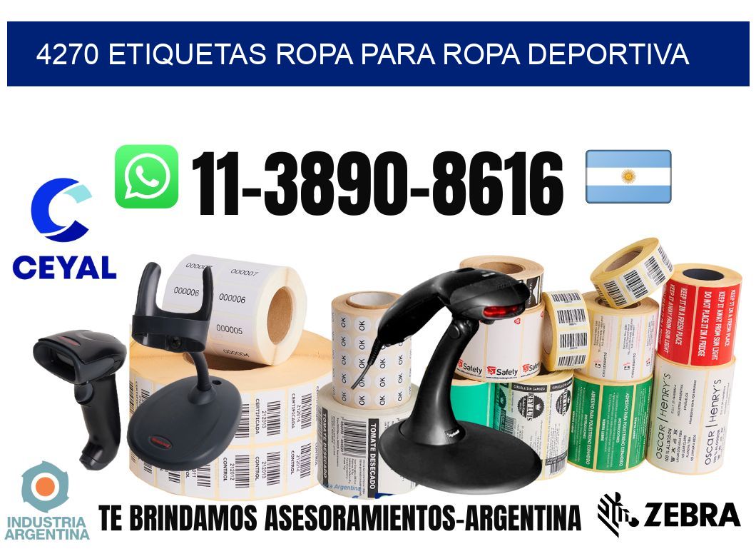4270 Etiquetas ropa para ropa deportiva