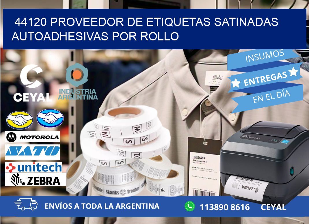 44120 proveedor de etiquetas satinadas autoadhesivas por rollo