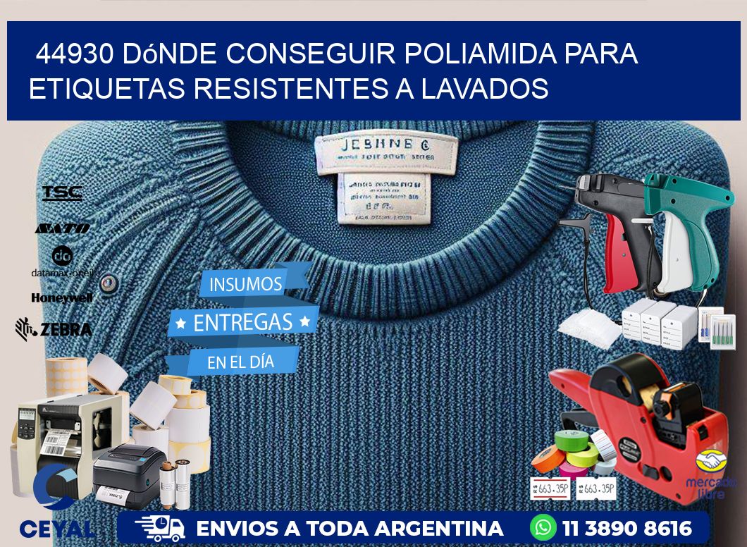 44930 dónde conseguir poliamida para etiquetas resistentes a lavados