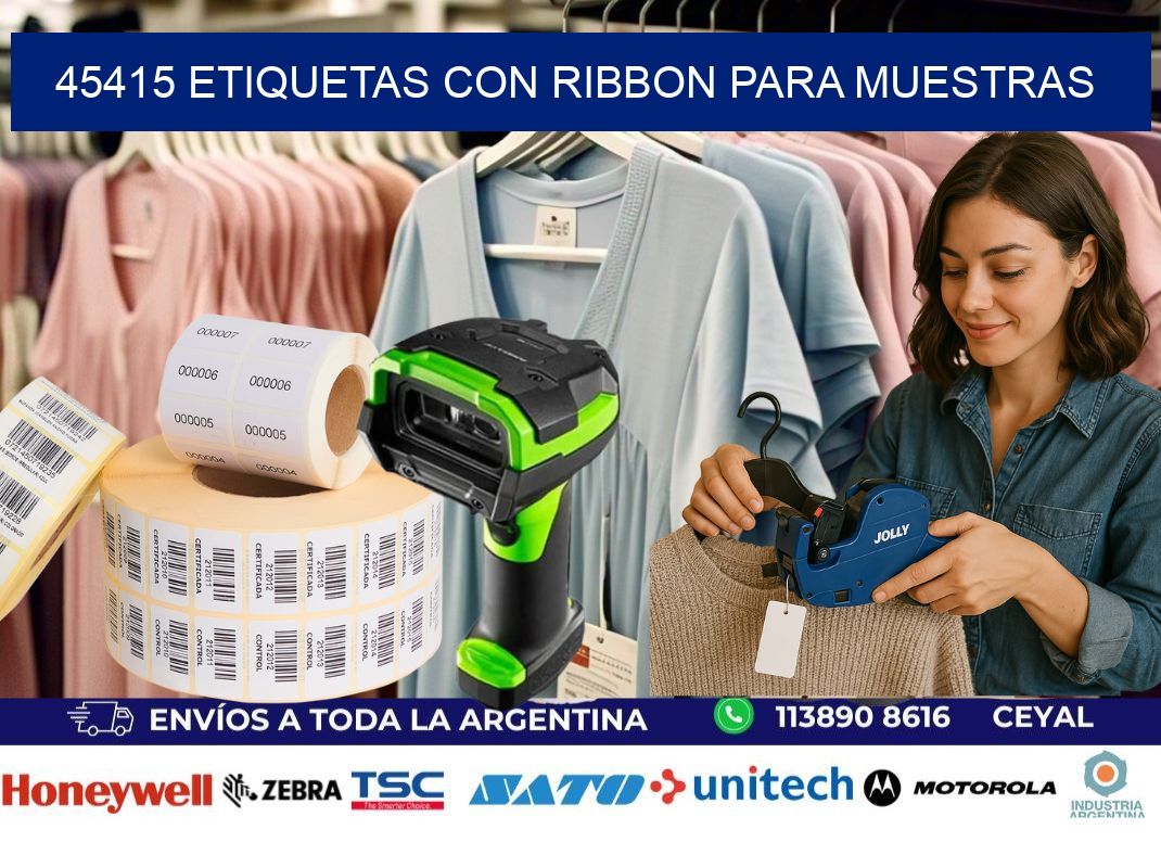 45415 etiquetas con ribbon para muestras