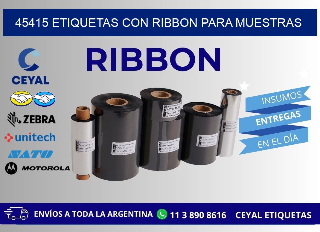 45415 etiquetas con ribbon para muestras