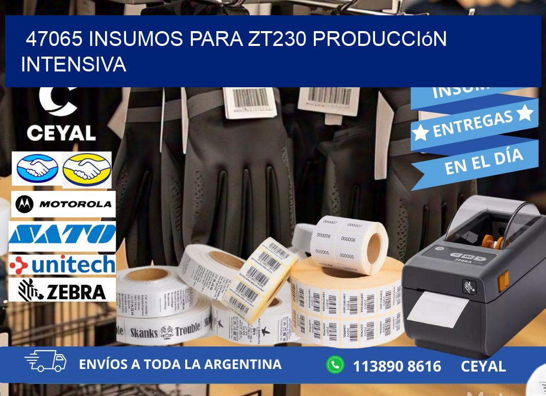 47065 insumos para zt230 producción intensiva