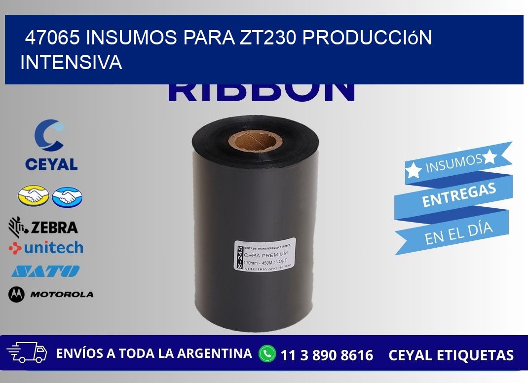47065 insumos para zt230 producción intensiva