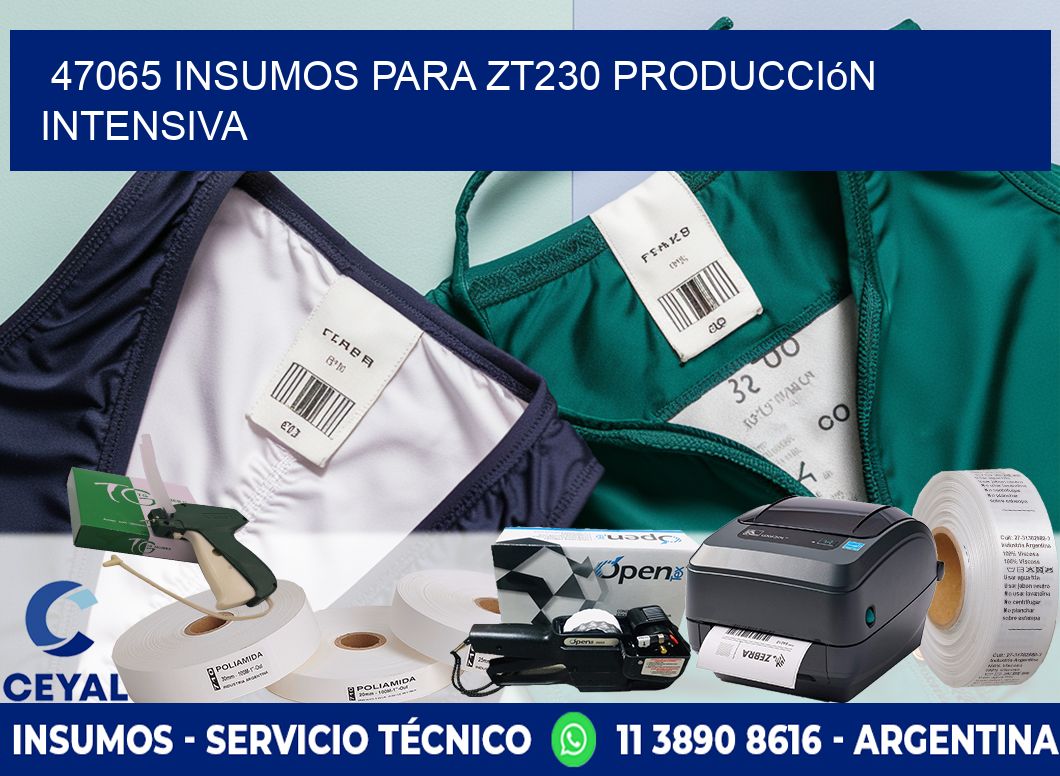 47065 insumos para zt230 producción intensiva