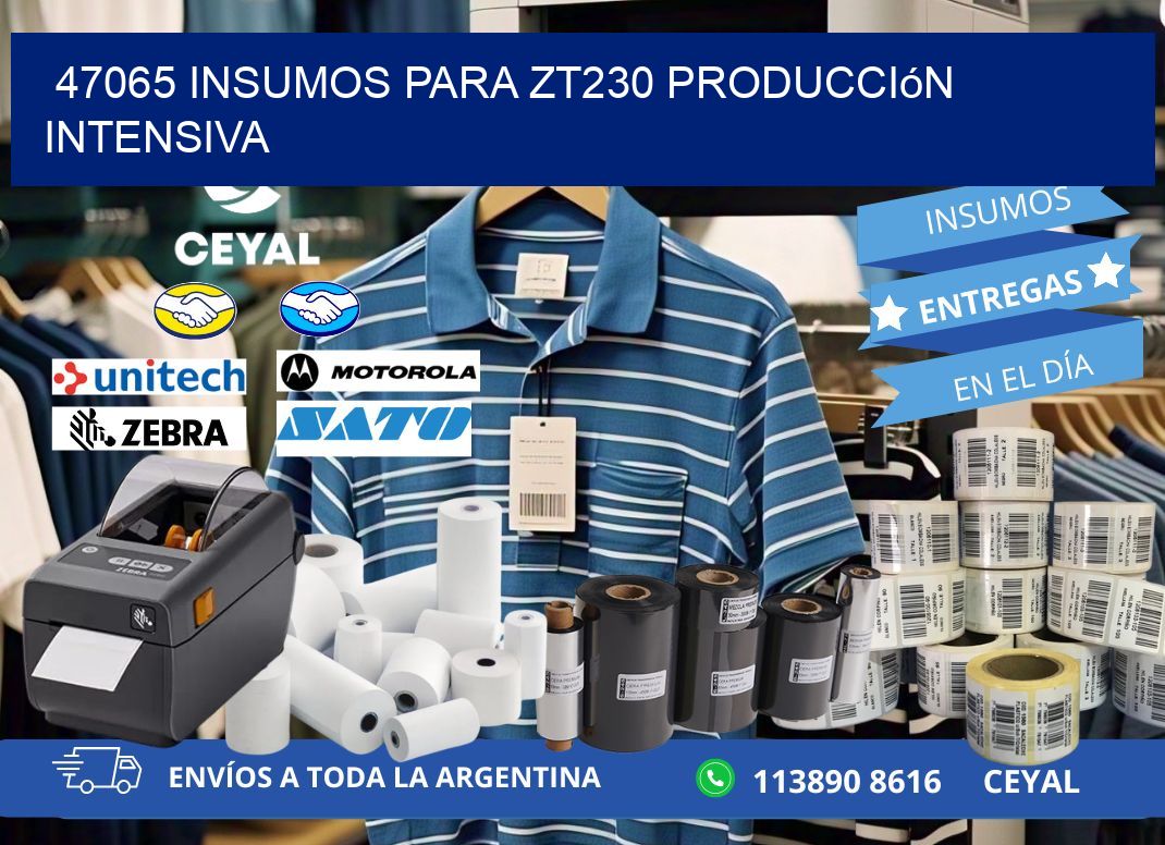 47065 insumos para zt230 producción intensiva
