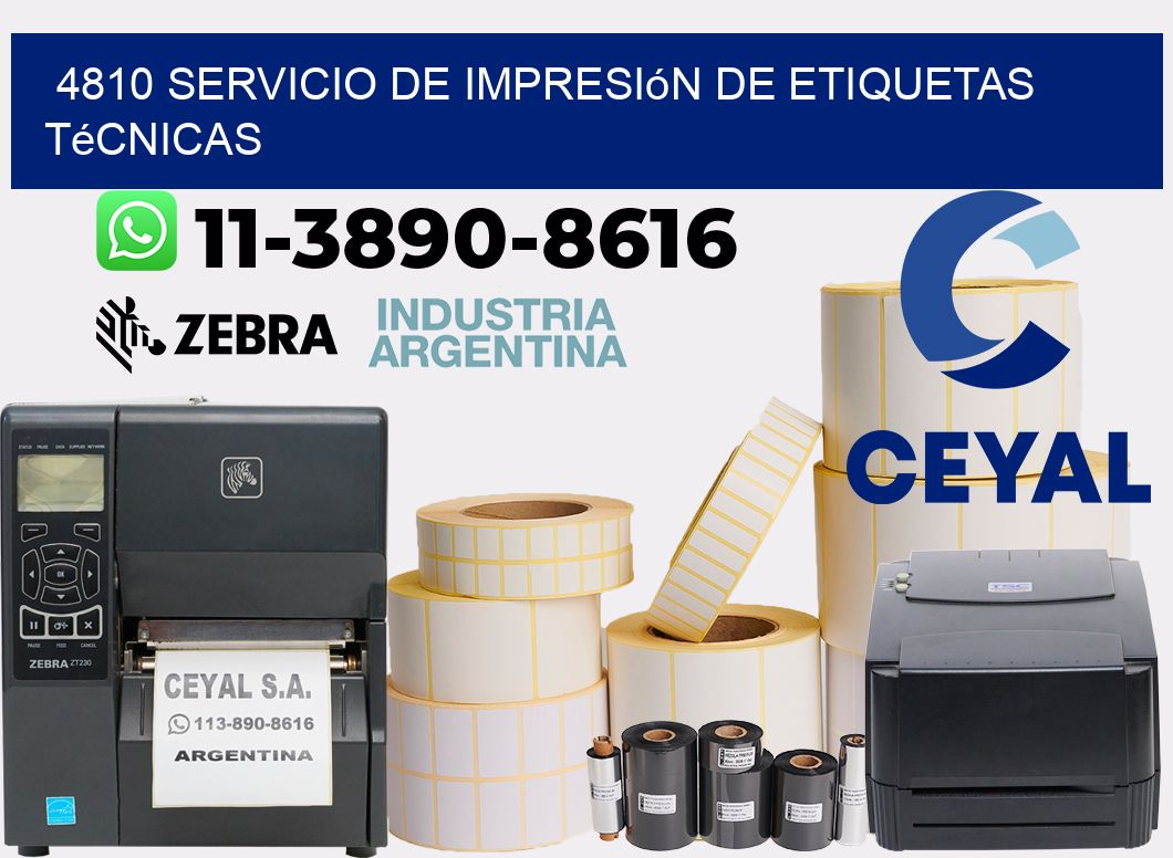 4810 Servicio de impresión de etiquetas técnicas