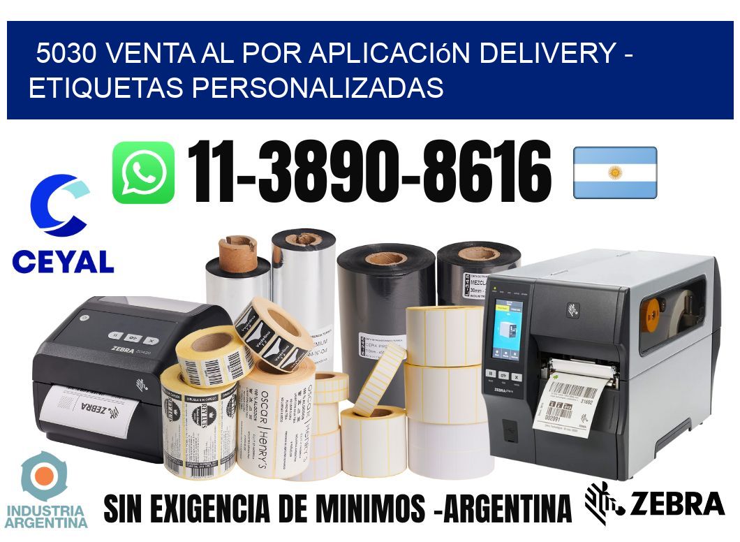 5030 Venta al Por Aplicación delivery - Etiquetas Personalizadas
