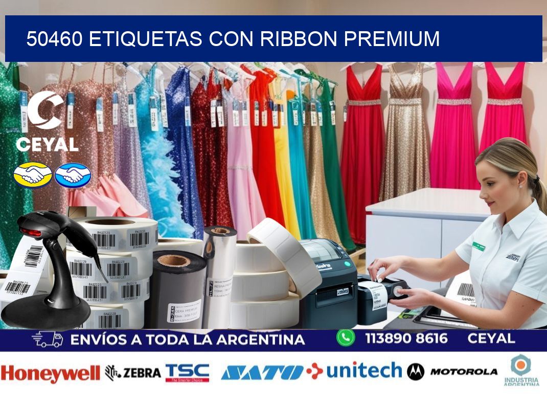 50460 etiquetas con ribbon premium