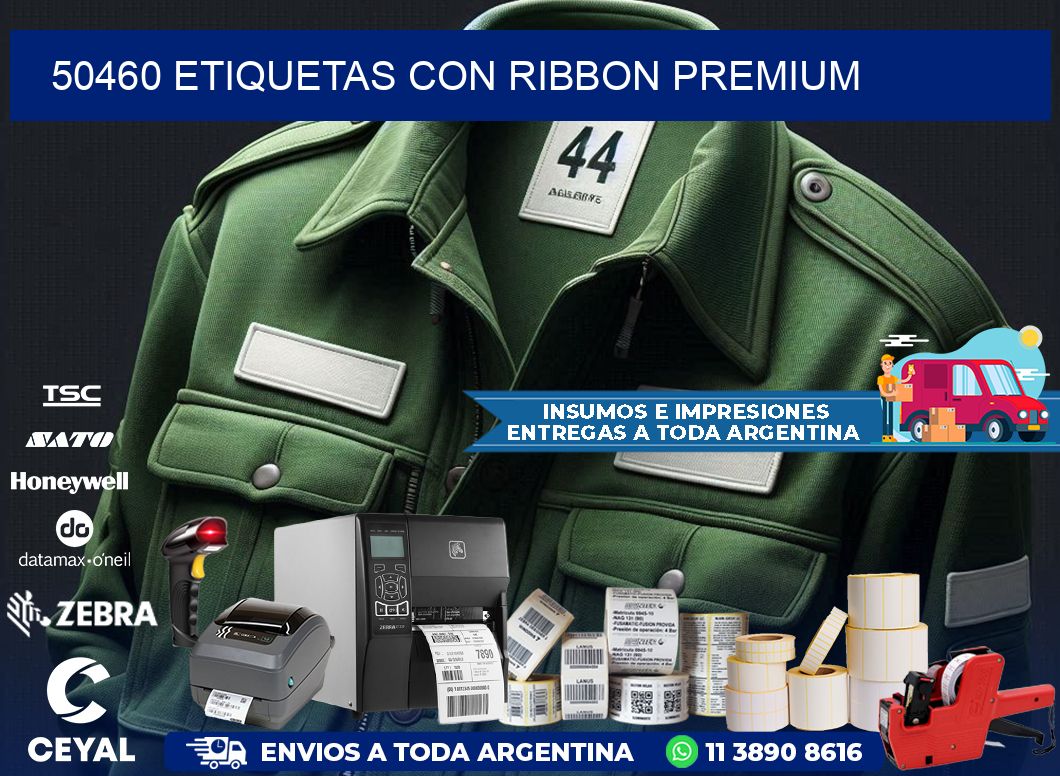 50460 etiquetas con ribbon premium
