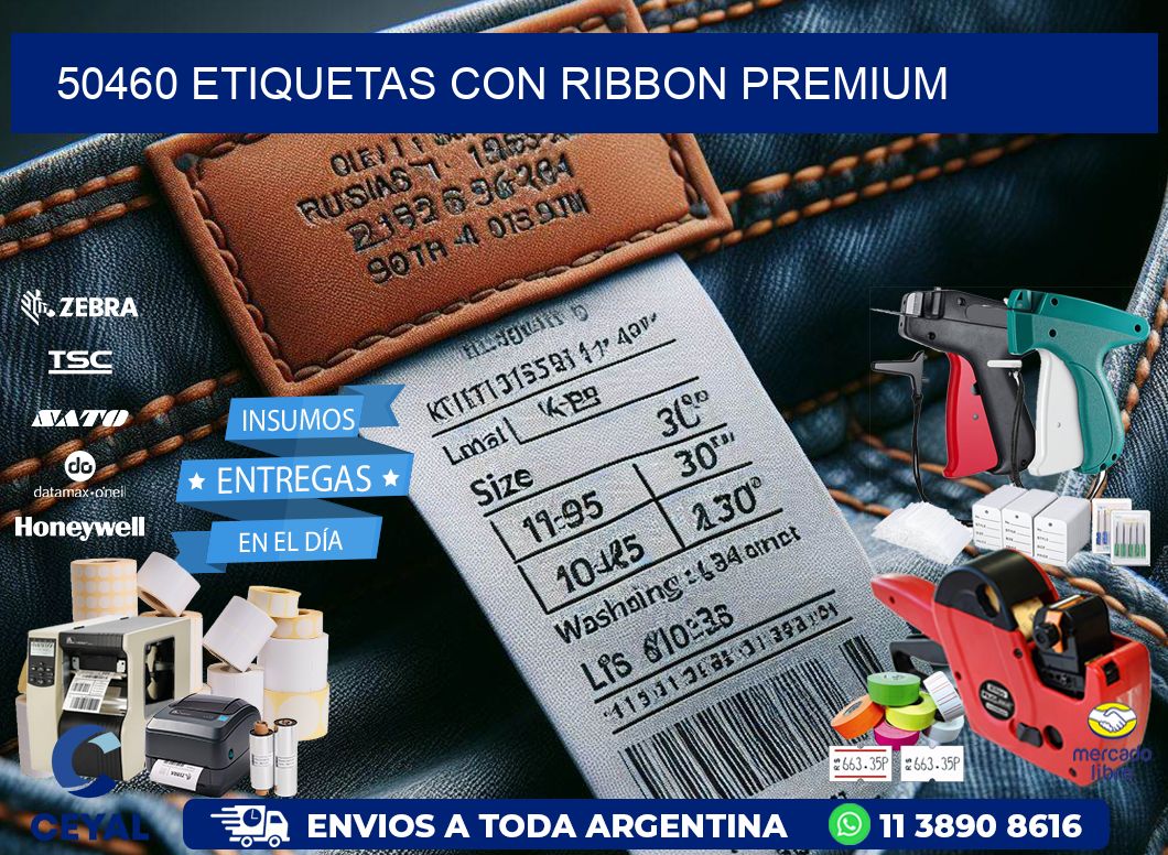 50460 etiquetas con ribbon premium