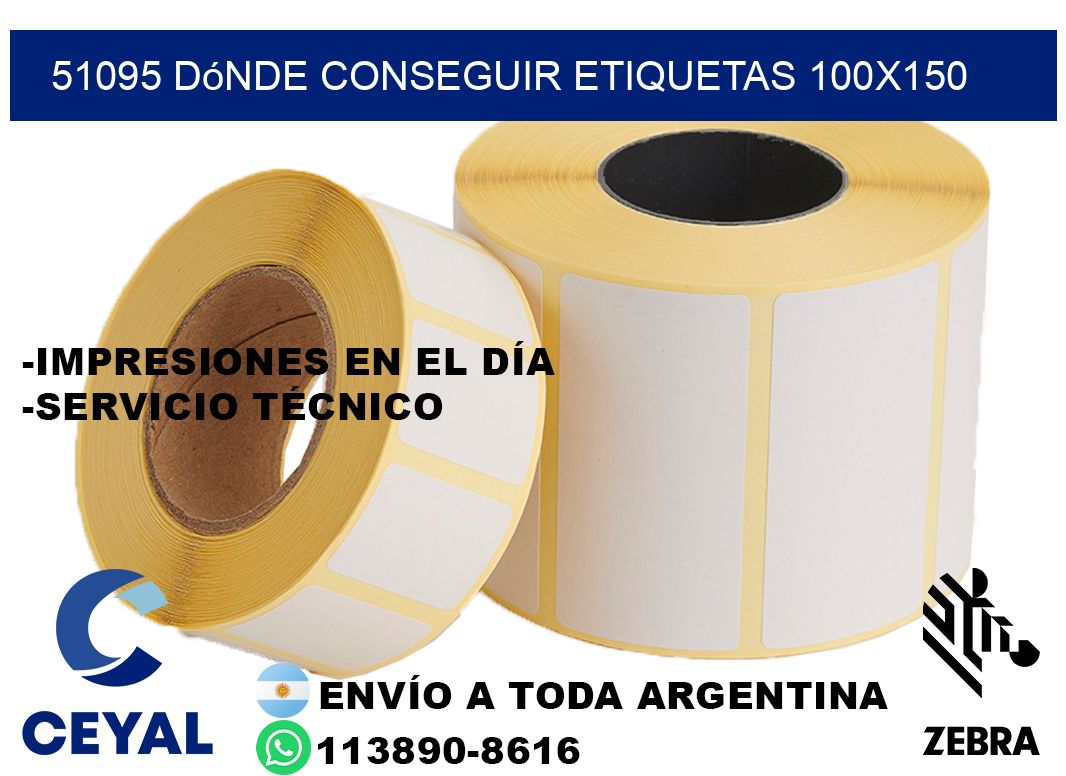 51095 dónde conseguir etiquetas 100x150