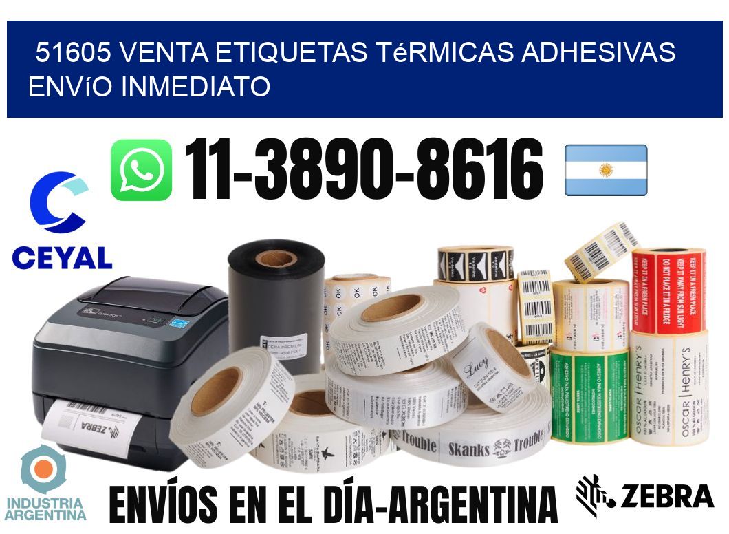 51605 venta etiquetas térmicas adhesivas envío inmediato