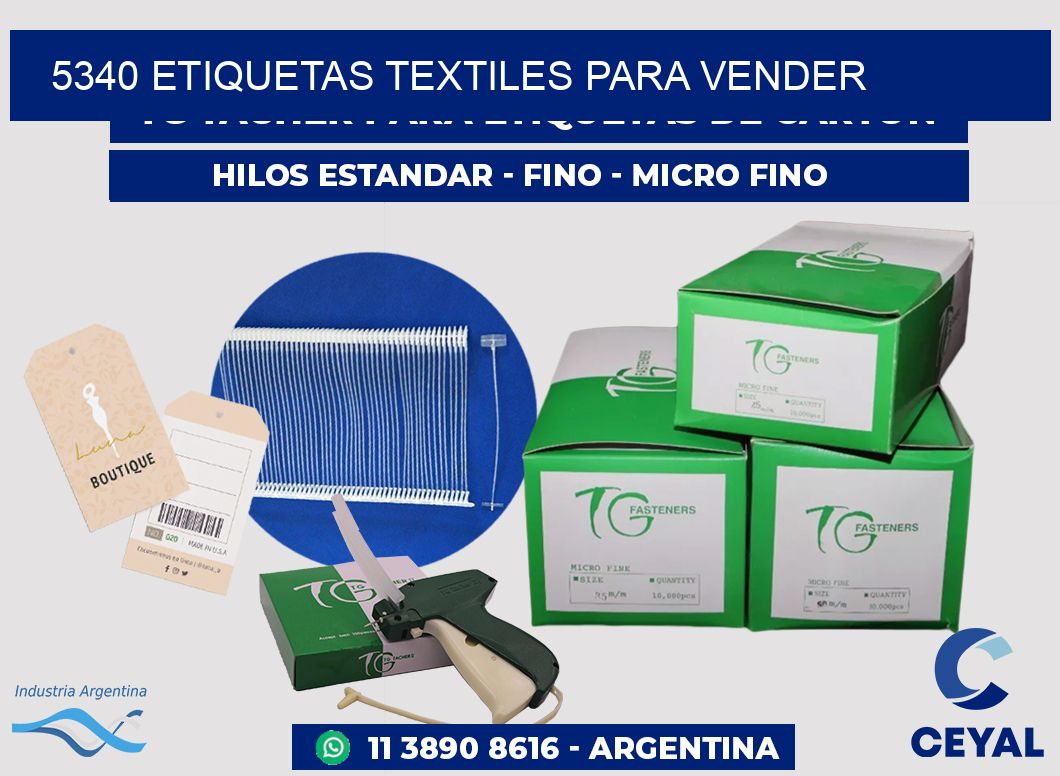 5340 Etiquetas textiles para vender