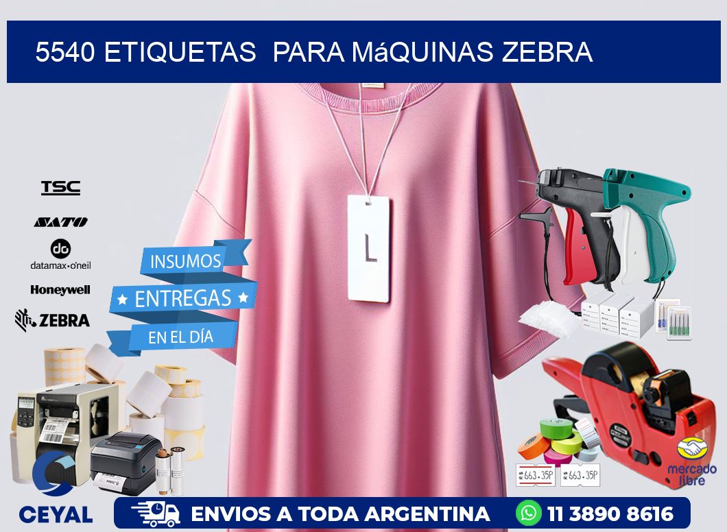 5540 etiquetas  para máquinas Zebra
