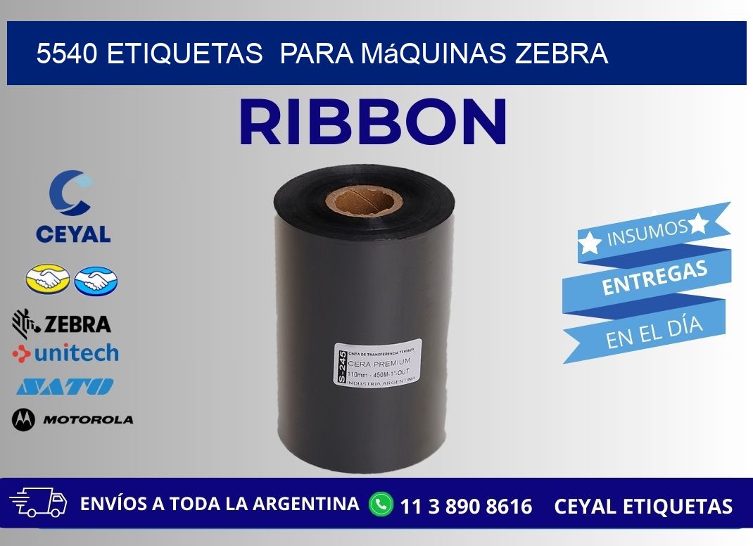 5540 etiquetas  para máquinas Zebra
