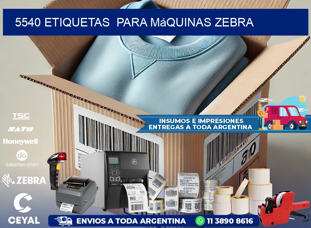 5540 etiquetas  para máquinas Zebra