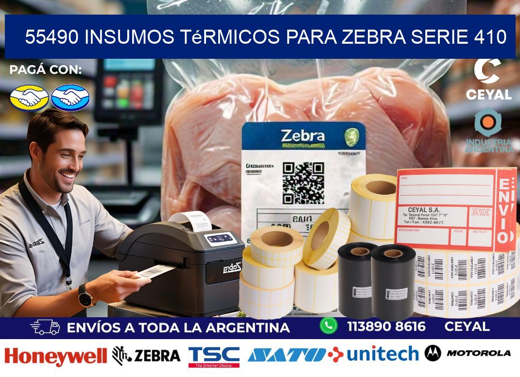 55490 insumos térmicos para zebra serie 410