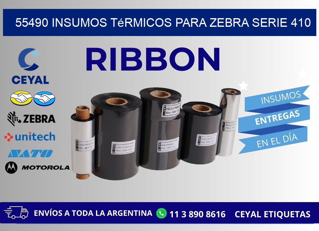 55490 insumos térmicos para zebra serie 410