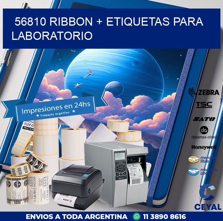 56810 ribbon + etiquetas para laboratorio