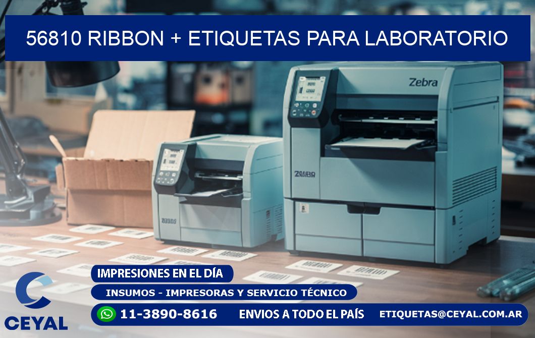 56810 ribbon + etiquetas para laboratorio