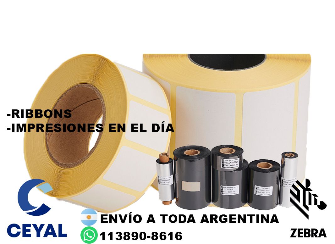 61105 ribbon profesional para zebra zd500 etiquetas