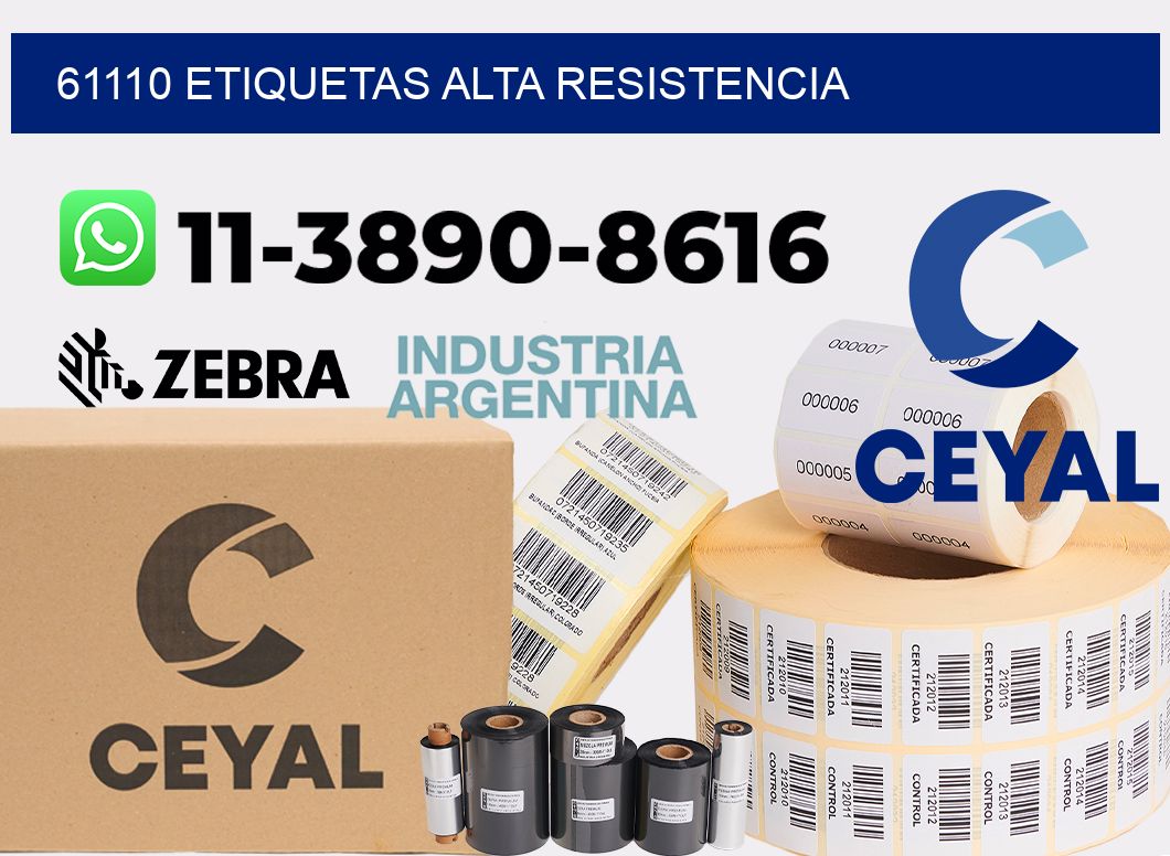 61110 etiquetas alta resistencia