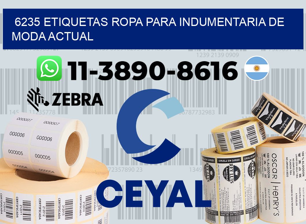 6235 Etiquetas ropa para indumentaria de moda actual