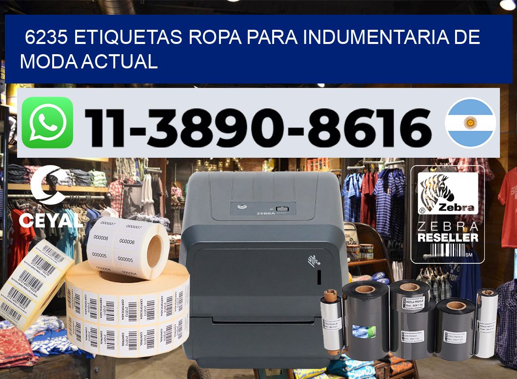6235 Etiquetas ropa para indumentaria de moda actual