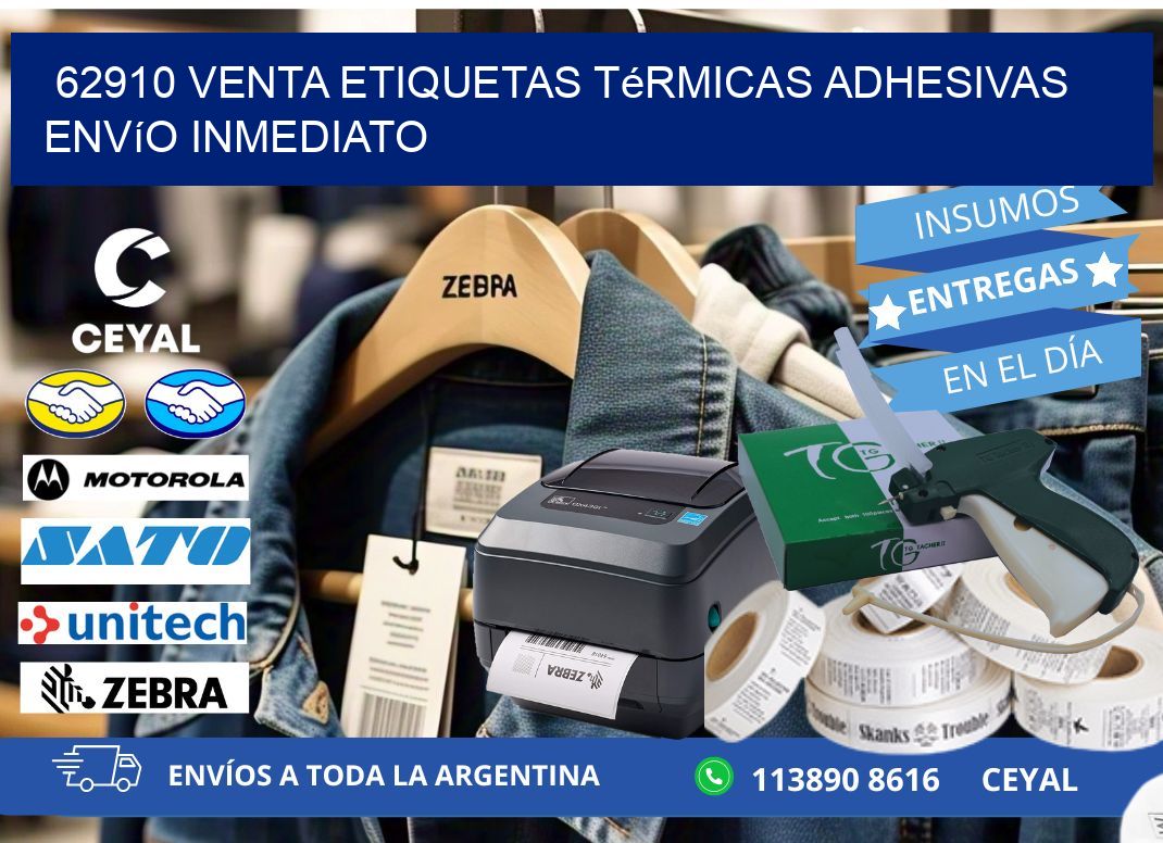 62910 venta etiquetas térmicas adhesivas envío inmediato