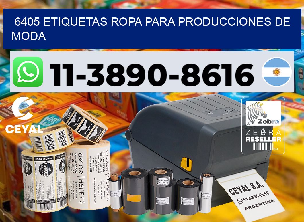 6405 Etiquetas ropa para producciones de moda