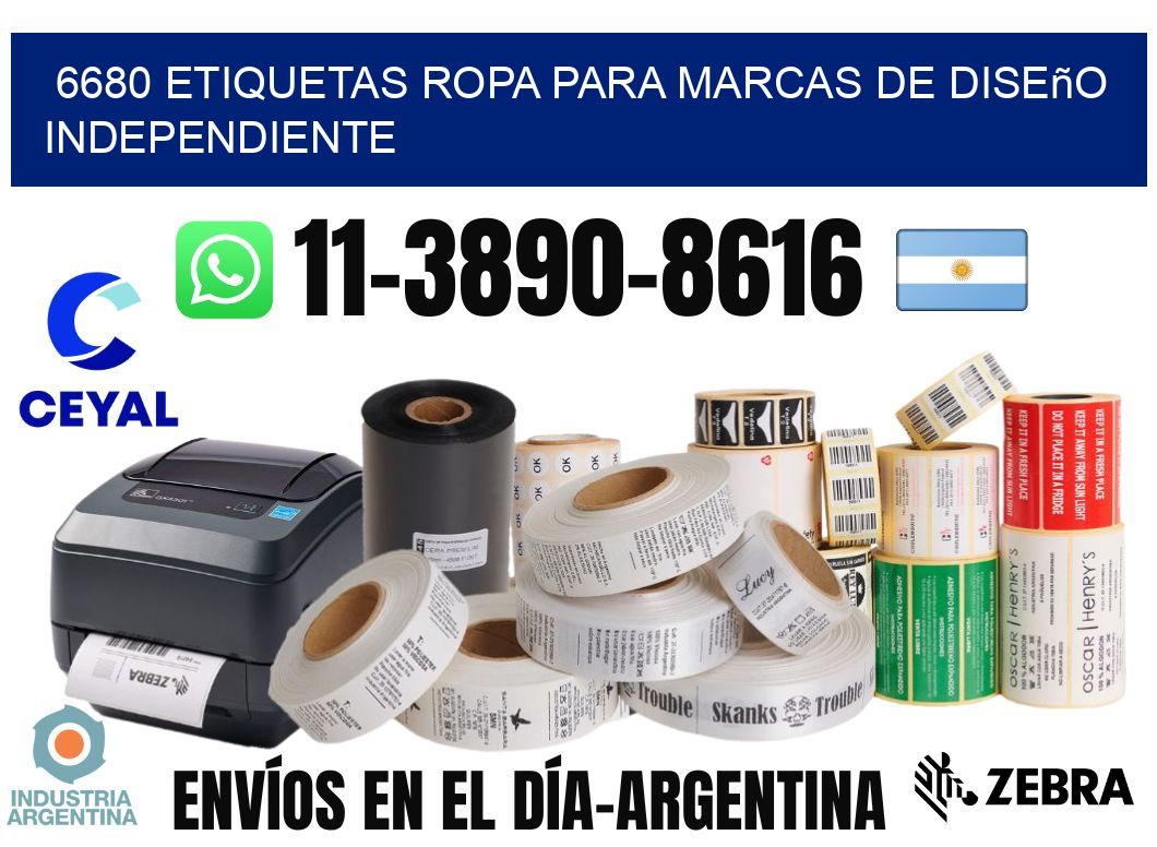6680 Etiquetas ropa para marcas de diseño independiente
