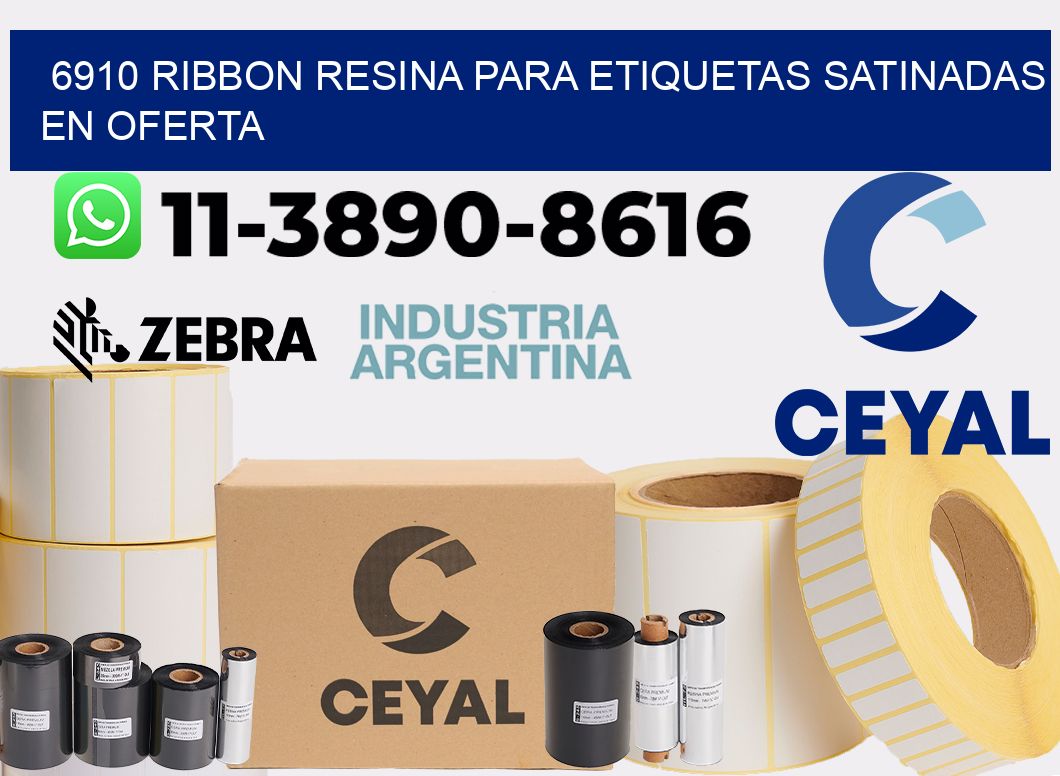 6910 ribbon resina para etiquetas satinadas en oferta