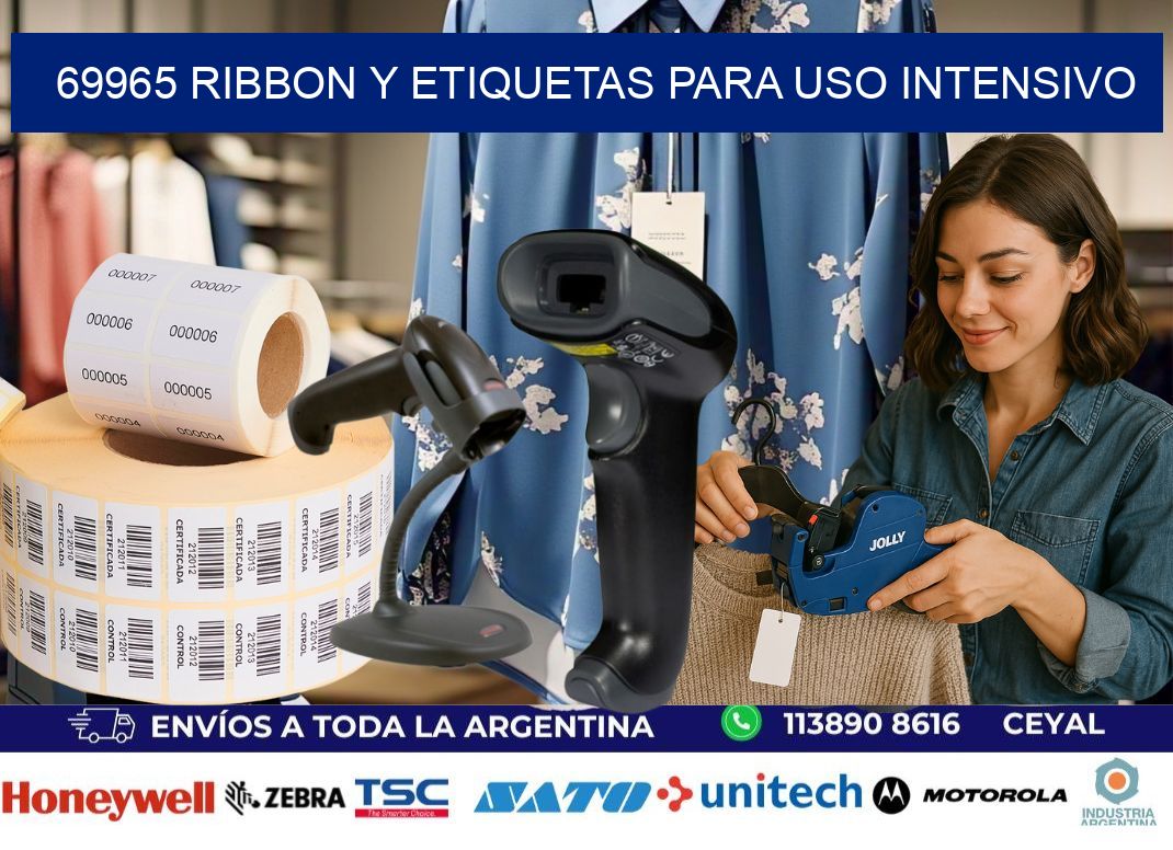69965 ribbon y etiquetas para uso intensivo