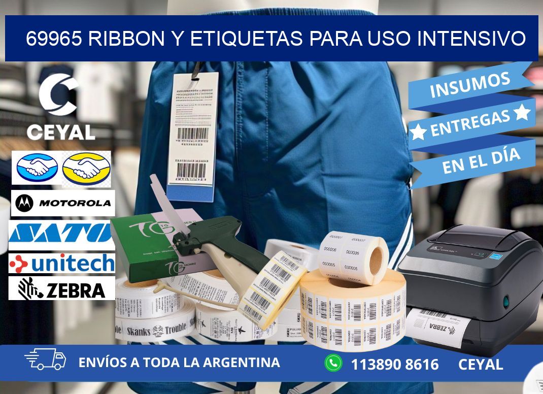 69965 ribbon y etiquetas para uso intensivo