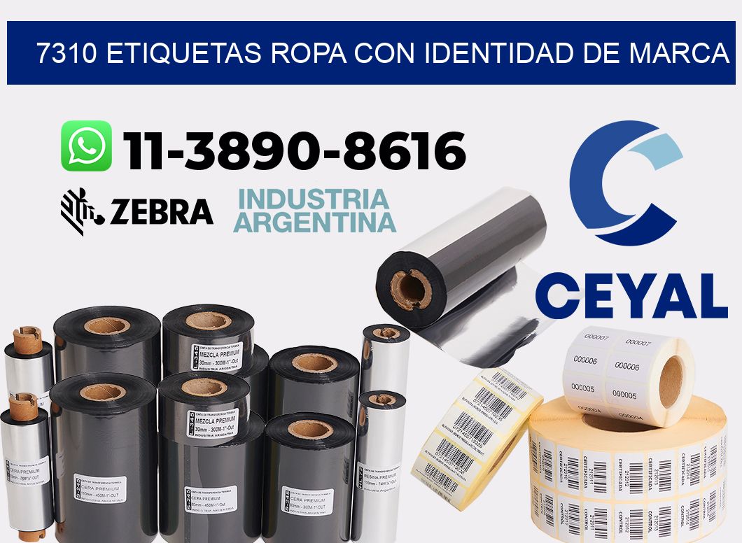 7310 Etiquetas ropa con identidad de marca