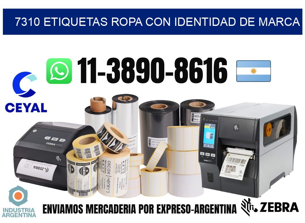 7310 Etiquetas ropa con identidad de marca