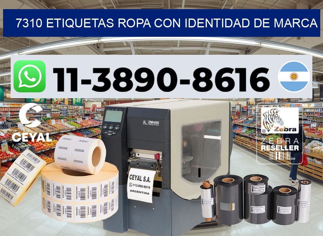7310 Etiquetas ropa con identidad de marca