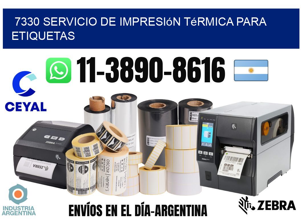 7330 Servicio de impresión térmica para etiquetas