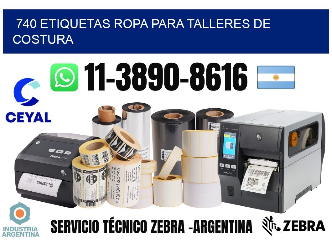 740 Etiquetas ropa para talleres de costura