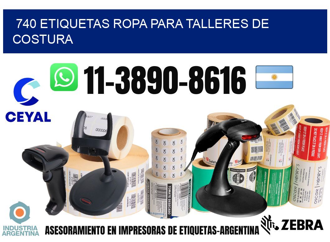 740 Etiquetas ropa para talleres de costura