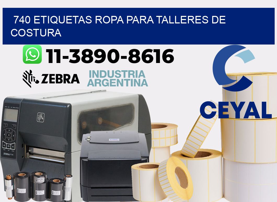 740 Etiquetas ropa para talleres de costura