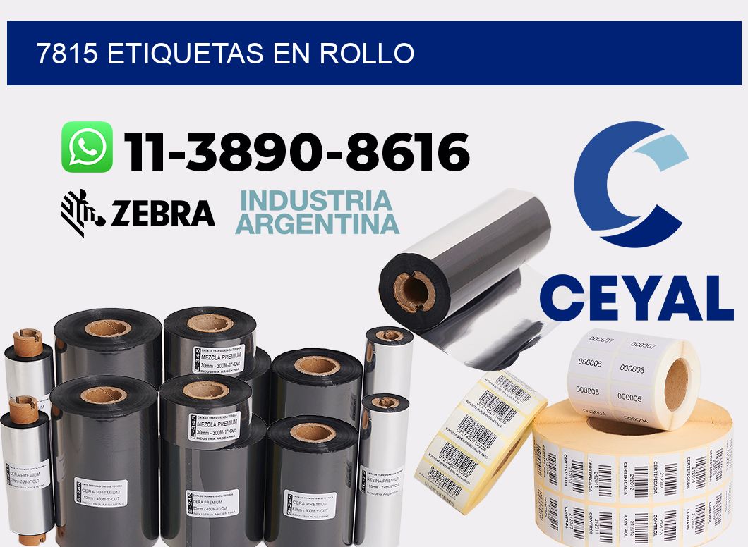 7815 etiquetas en rollo