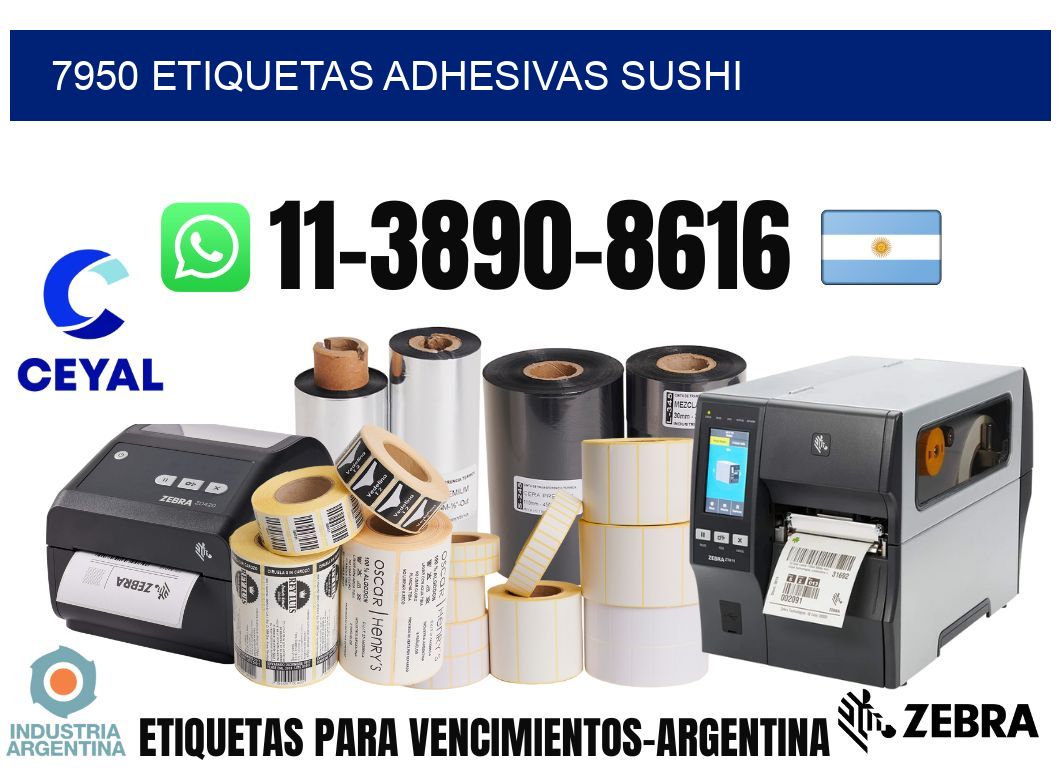 7950 etiquetas adhesivas sushi