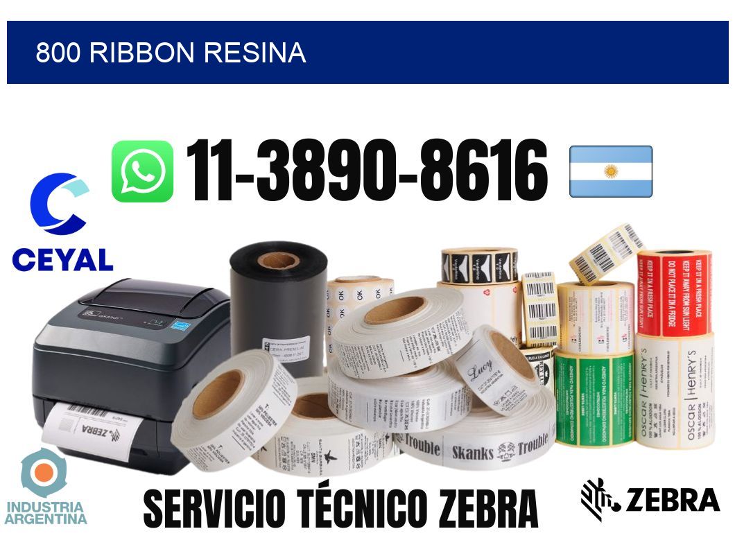 800 ribbon resina